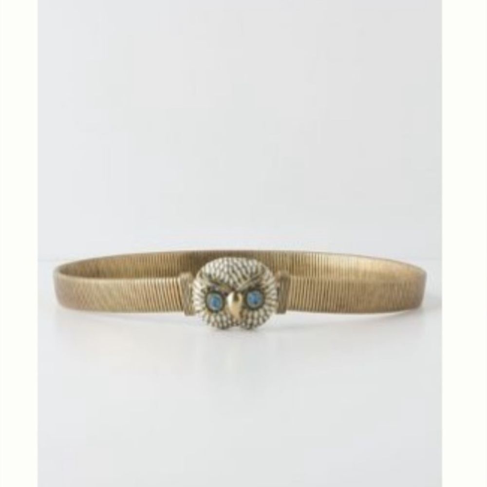 Anthropologie owl stretch belt